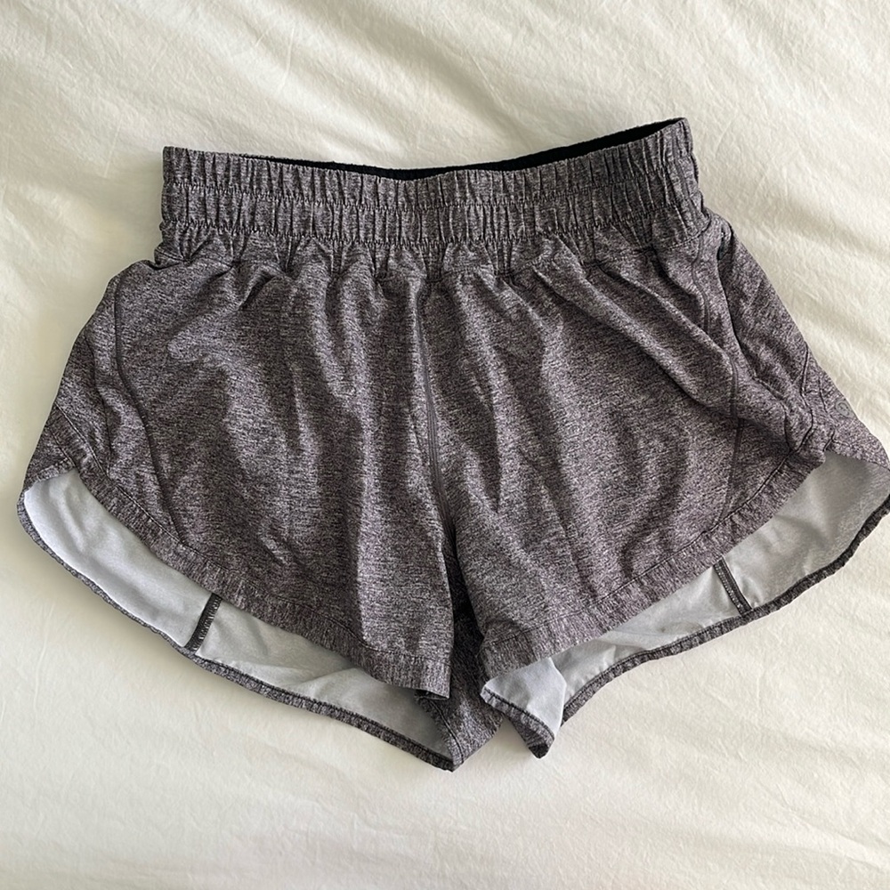 Lululemon Track That High Rise Short 3” Inseam, Size 6 Grey